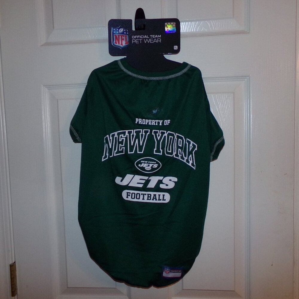NFL Property Of The New York Jets Football Dog T-shirt XL Pet First